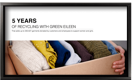 EILEEN FISHER in-store display EILEEN FISHER in-store screen
