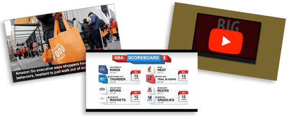 Feed Your Screen with ScreenScape digital signage's pre-packaged content options Feed Your Screen with ScreenScape digital signage's pre-packaged content options
