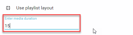 ScreenScape digital signage Help - Set Duration on Media Item
